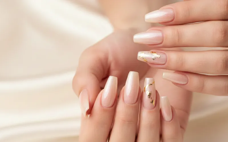 Curso de Alongamentos de Unhas - Mãos com unhas alongadas elegantes