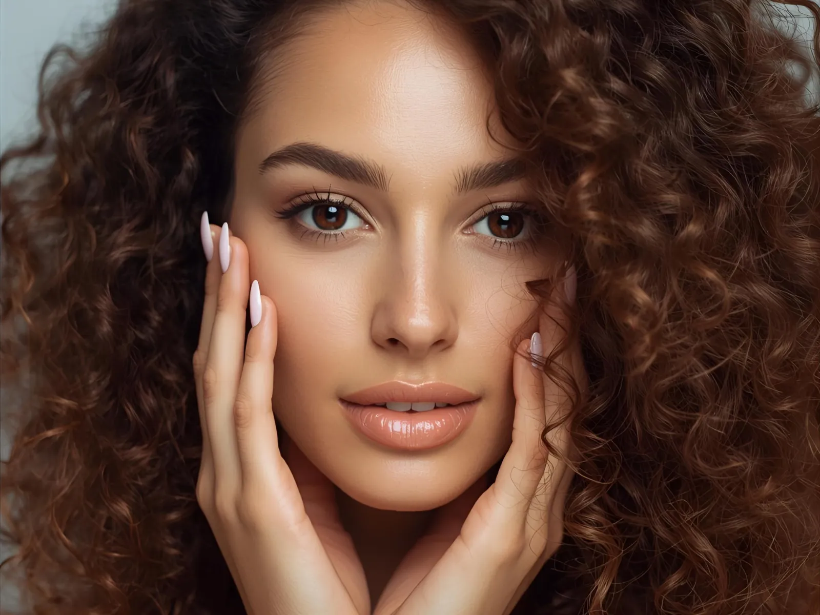 Profissional de estética com unhas elegantes